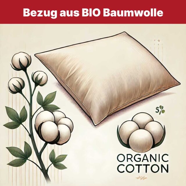 Kissenbezug aus 100% Bio Bauwolle