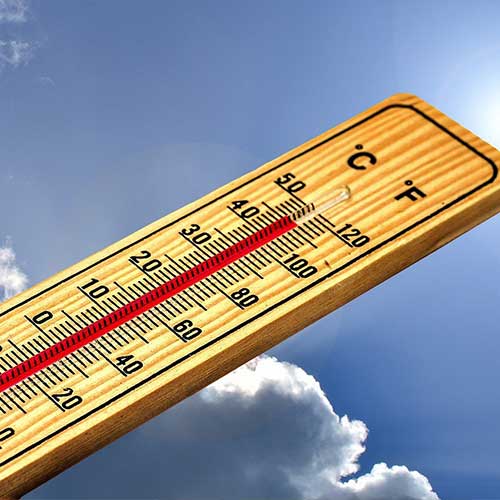 Kühlmatten Hitze Thermometer Sommer