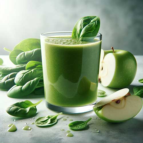 Grüner Smoothie Apfel Spinat Grün Gesund