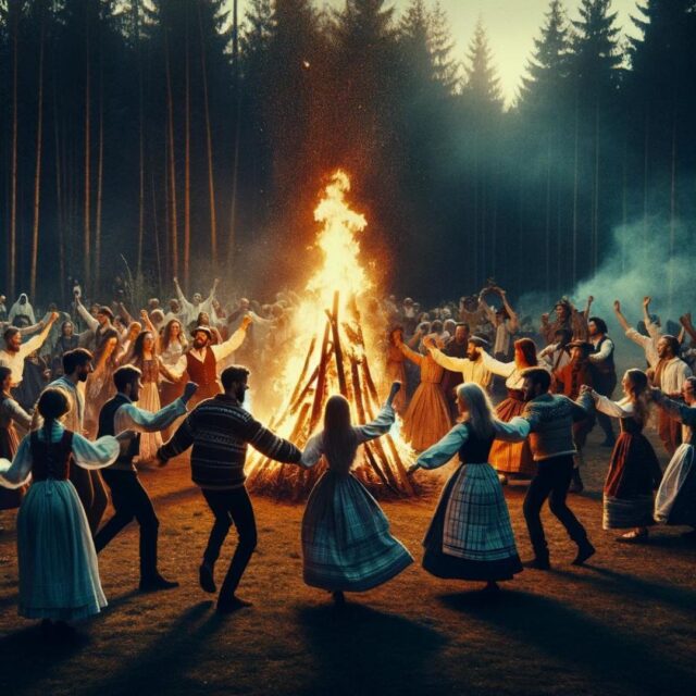 Walpurgisnacht Rituale Räuchern Feuer Tanz