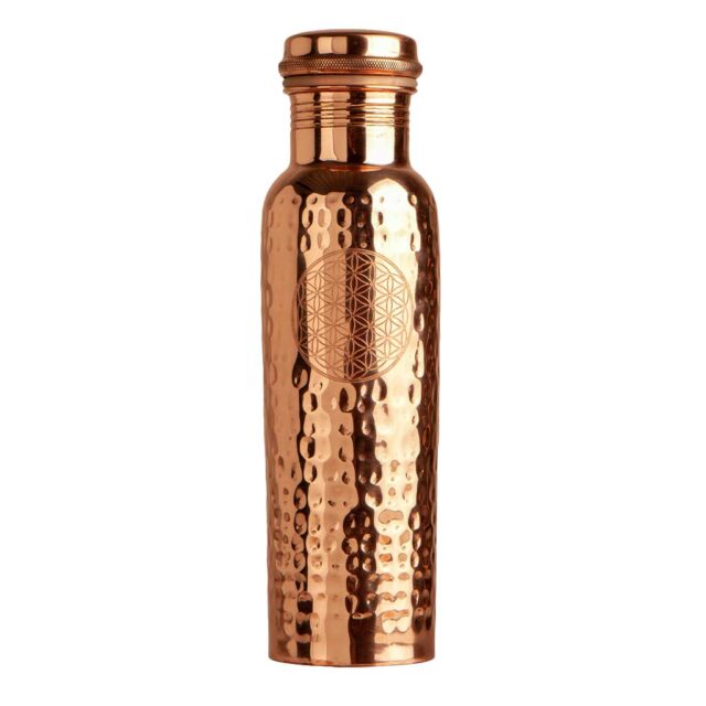 Kupferflasche 650ml Blume des Lebens