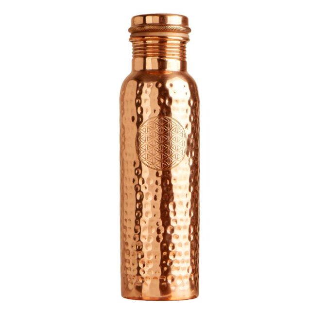 Kupferflasche 900ml Blume des Lebens