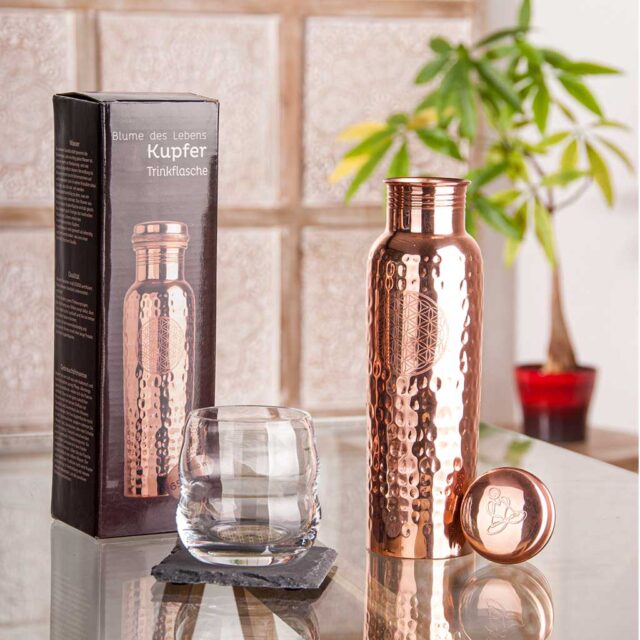 Kupferflasche klein Blume des Lebens