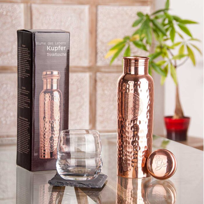 Trinkflasche aus Kupfer, 650ml