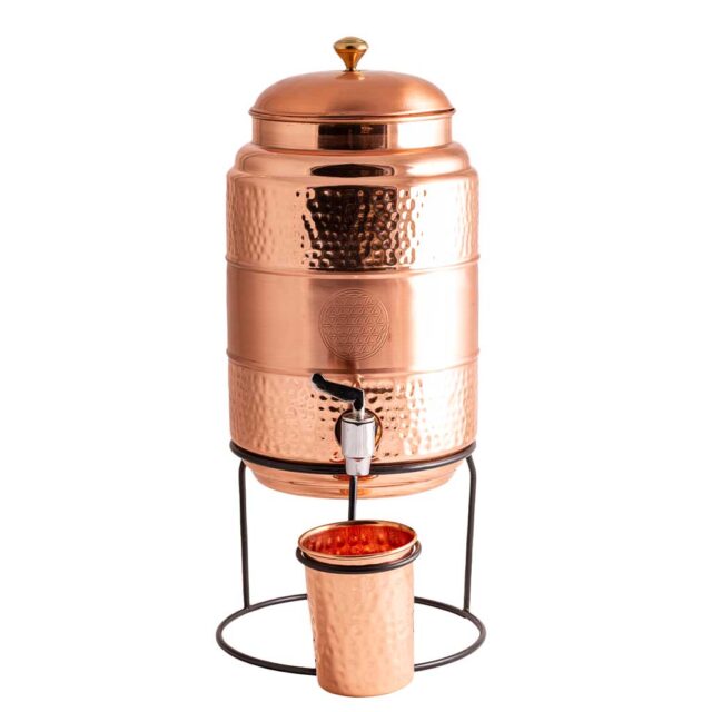 Grosse Karaffe aus Kupfer/ Wasserspender aus Kupfer mit 5 Liter Fassungsvermögen