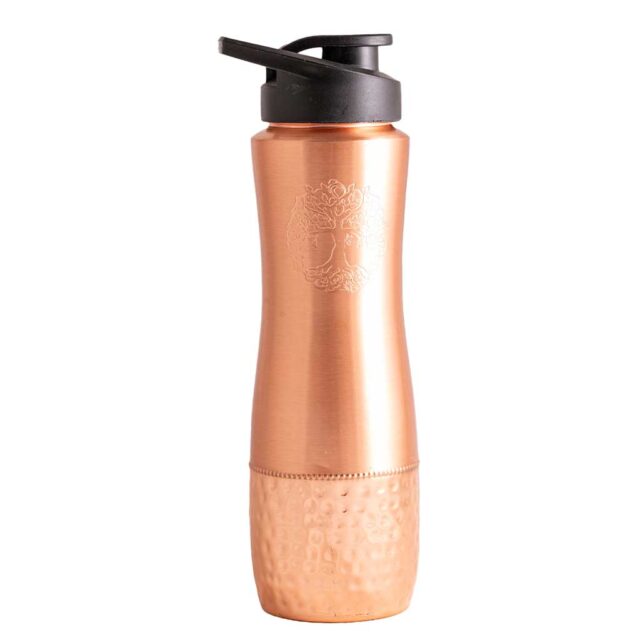 Kupfer-Trinkflasche mit Yggdrasil - Weltenbaum - Weltenesche
