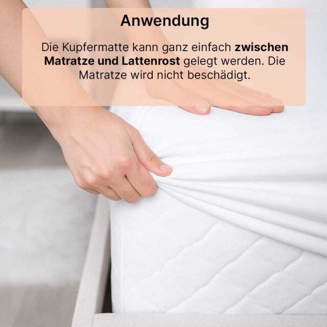 Kupfermatte Anwendung