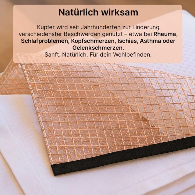 Kupfer natürlich wirksam im Bett