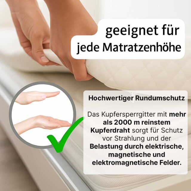 Kupfermatte für jede Matratze